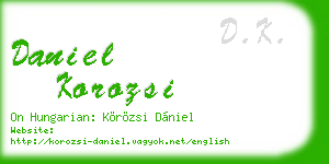 daniel korozsi business card
